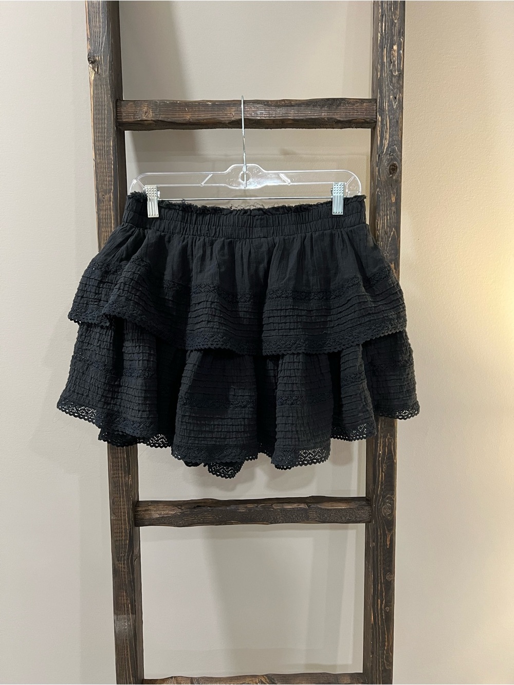 Aerie Black Lace Mini Skirt